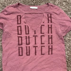 DUTCH BROS PINK CUT OUT TEE